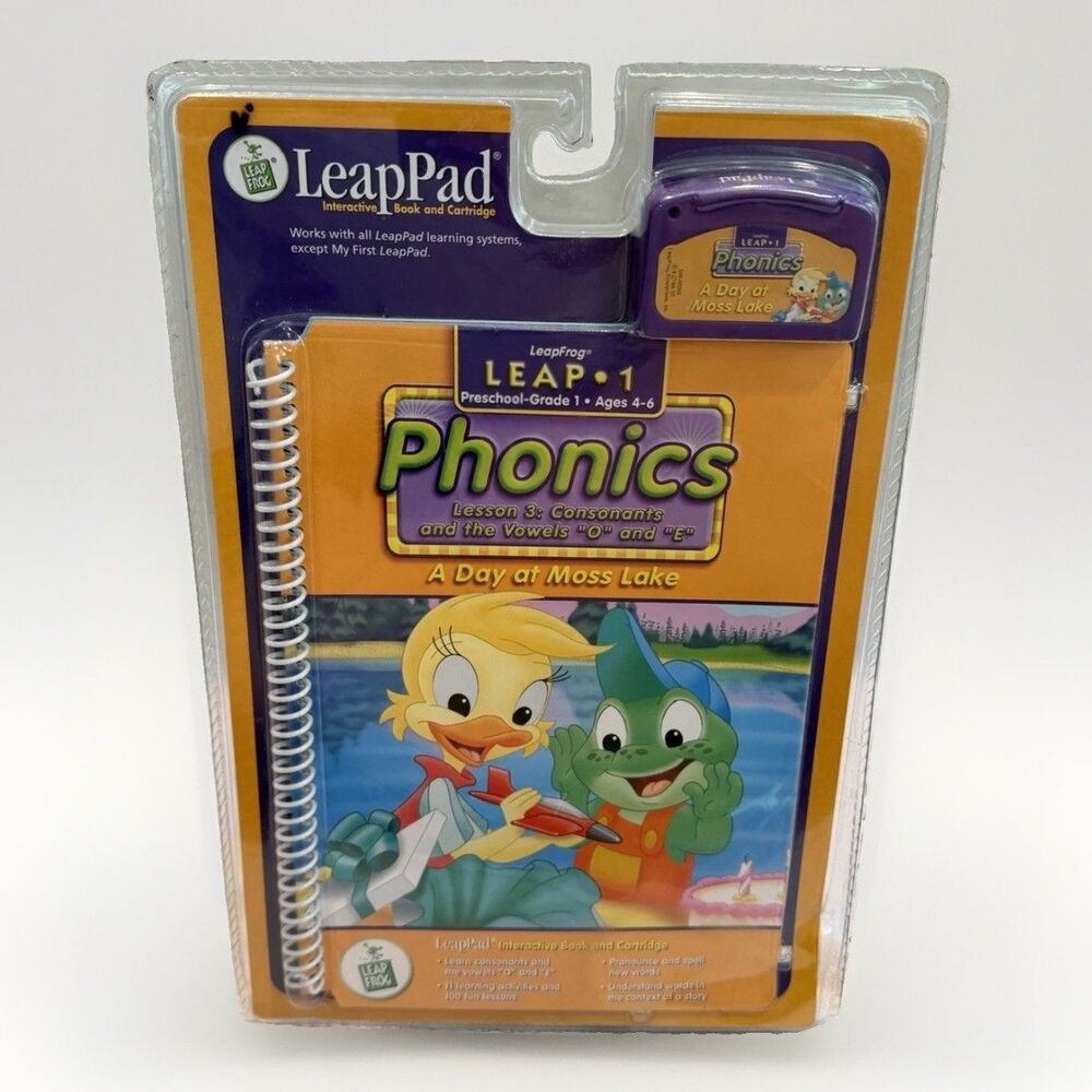 LeapFrog LeapPad Leap 1 Phonics A Day at Moss Lake Ages 4-6 Sealed NOS